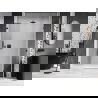 Mexen Lunar-B L душ врати с панта десни 125 cm, прозрачни, черни - 832SL-125-050-70-00-P