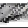 Mexen Lunar-B L душ врати с панта десни 125 cm, прозрачни, черни - 832SL-125-050-70-00-P