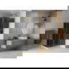 Mexen Rio квадратен душ кабина 70 x 70 см, графит, златист + Flat под Душ, бял - 860-070-070-50-40-4010G