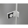 Mexen Lunar-F L Сгъваеми душ врати дясно 135 см, прозрачни, бели - 836SL-135-050-20-00-P