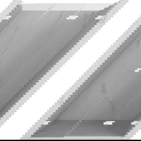 Mexen Lunar-F L сгъваеми душ врати дясно 150 см, прозрачно, бяло - 836SL-150-050-20-00-P