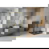 Mexen Rio душ кабина квадратна 80 x 80 см, прозрачна, златна + поддушник Flat, черен- 860-080-080-50-00-4070G