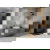 Mexen Rio квадратна душ кабина 80 x 80 см, графит, златна + Flat душ тава, черна- 860-080-080-50-40-4070G