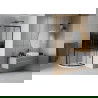 Mexen Rio душ кабина полукръгла 80 x 80 см, райета, черна + поддон Flat, бяла - 863-080-080-70-20-4110B