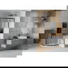 Mexen Rio душ кабина полукръгла 90 x 90 см, райета, черна + поднос Flat, бяла - 863-090-090-70-20-4110B