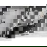 Mexen Lunar-B шарнирни врати за душ, десни 140 cm, прозрачни, четка Gun gray - 832S-140-050-66-00-P