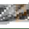 Mexen Rio кабина за душ полуокръгла 80 x 80 см, графит, черна + подложка Flat, бяла - 863-080-080-70-40-4110B