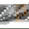 Mexen Rio кабина за душ полуокръгла 80 x 80 см, графит, черна + подложка Flat, бяла - 863-080-080-70-40-4110B