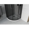 Mexen Rio полукръгла душ кабина 90 x 90 см, графит, черна + корито Flat, бял