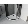Mexen Rio полукръгла душ кабина 90 x 90 см, графит, черна + корито Flat, бял