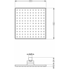 Mexen D-45 дъждовна глава 20x20 см, хром - 79745-00