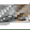 Mexen Rio душ кабина полуобиколна 80 x 80 см, матова, черна + поддушник Flat, черен - 863-080-080-70-30-4170B