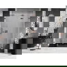 Mexen Lunar-F L сгъваеми душ врати вдясно 135 cm, прозрачни, розово злато - 836SL-135-050-60-00-P