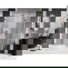 Mexen Lunar-F L сгъваеми душ врати вдясно 135 cm, прозрачни, розово злато - 836SL-135-050-60-00-P