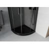 Mexen Rio полукръгла душ кабина 90 x 90 см, графит, черна + тава Flat, черна
