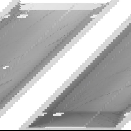 Mexen Lunar лява врата за душ, отваряща се навън, 160 см, прозрачна, бяла - 834S-160-050-20-00-L