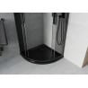 Mexen Rio полукръгла душ кабина 90 x 90 см, графит, черна + тава Flat, черна