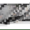 Сгъваеми душ врати Mexen Lunar-F L, десни 145 cm, прозрачни, матиран мед - 836SL-145-050-65-00-P