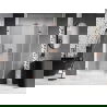 Сгъваеми душ врати Mexen Lunar-F L, десни 145 cm, прозрачни, матиран мед - 836SL-145-050-65-00-P