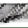 Сгъваеми душ врати Mexen Lunar-F L, десни 145 cm, прозрачни, матиран мед - 836SL-145-050-65-00-P