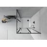 Mexen Rio квадратна душ кабина 90 x 90 cm, прозрачна, черна + корито Flat, бяло - 860-090-090-70-00-4010B