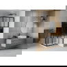 Mexen Rio квадратна душова кабина 70 x 70 см, линии, черна + Flat душ-под, бяла - 860-070-070-70-20-4010B