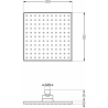 Mexen D-45 душ глава 20x20 см, черна - 79745-70