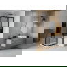 Mexen Rio квадратен душ кабина 80 x 80 cm, рейки, черен + Flat под, бял - 860-080-080-70-20-4010B