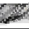 Mexen Lunar-F L сгъваеми душ врати, дясни 140 см, прозрачни, четка Gun Gray - 836SL-140-050-66-00-P