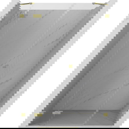 Mexen Lunar душ кабина врата, лява страна 120 см, прозрачно, златисто четкано - 834S-120-050-55-00-L