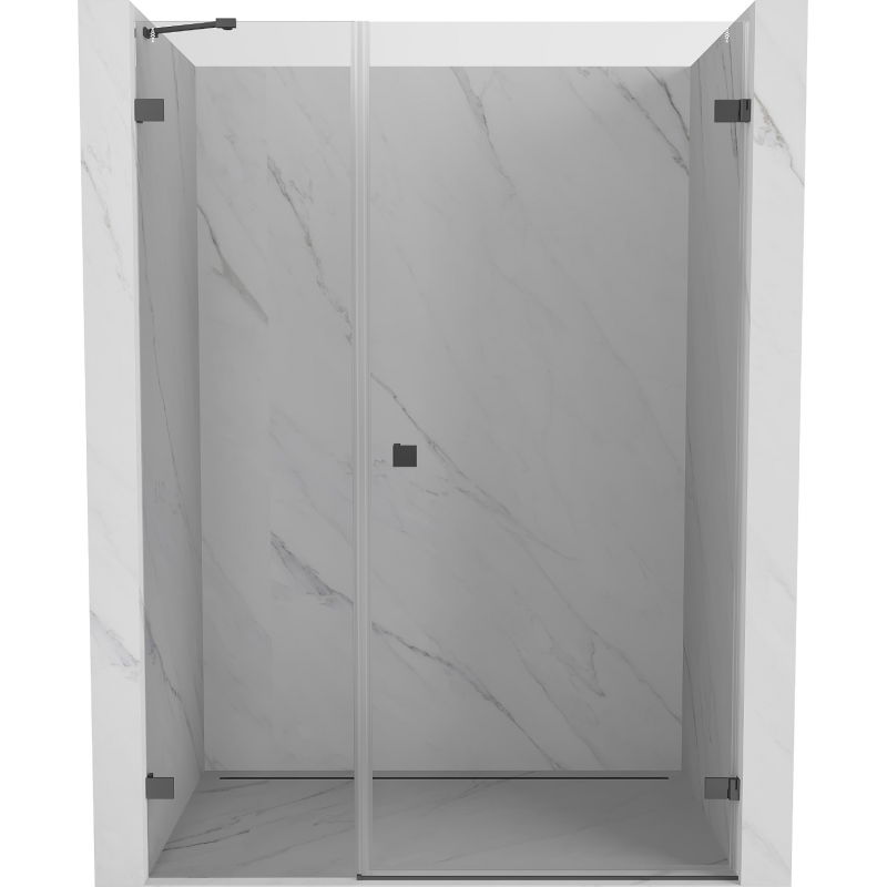 Mexen Lunar-B врати за душ кабина, десни 135 см, прозрачни, gun metal - 832S-135-050-95-00-P