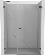 Mexen Lunar-B врати за душ кабина, десни 135 см, прозрачни, gun metal - 832S-135-050-95-00-P