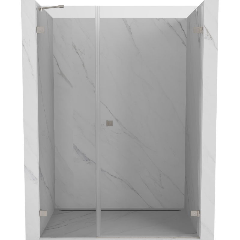 Mexen Lunar-B душ кабина с отваряща се врата дясна 130 cm, прозрачна, матов никел - 832S-130-050-97-00-P
