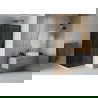Mexen Rio квадратна душ кабина 70 x 70 см, графит, черна + душ табла Flat, бяла - 860-070-070-70-40-4010B