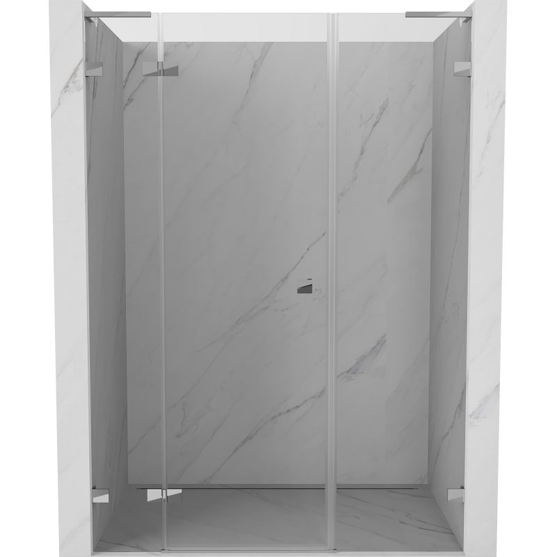 Mexen Lunar L ляво въртяща се душ врата 155 см, прозрачна, хром - 834SL-155-050-01-00-L