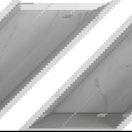 Mexen Lunar-F L Сгъваеми душ врати дясно 120 см, прозрачни, четкан никел - 836SL-120-050-97-00-P