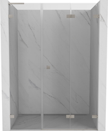 Mexen Lunar-F L сгъваеми душ врати десни 120 cm, прозрачни, матиран никел - 836SL-120-050-97-00-P