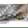 Mexen Rio квадратна душ кабина 80 x 80 см, матирано, черно + под Shower Flat, черен - 860-080-080-70-30-4070B
