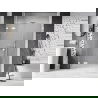 Mexen Lunar L ляви душ врати, 140 см, прозрачни, бели - 834SL-140-050-20-00-L