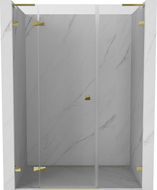 Mexen Lunar L лява душ кабина 125 см, прозрачен, златист - 834SL-125-050-50-00-L