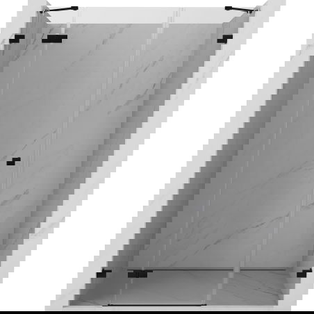 Mexen Lunar душ врата с отваряне наляво 155 см, прозрачни, черни - 834S-155-050-70-00-L