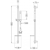 Mexen DQ70 плъзгащ се душ комплект, gun gray полиран - 785704581-66