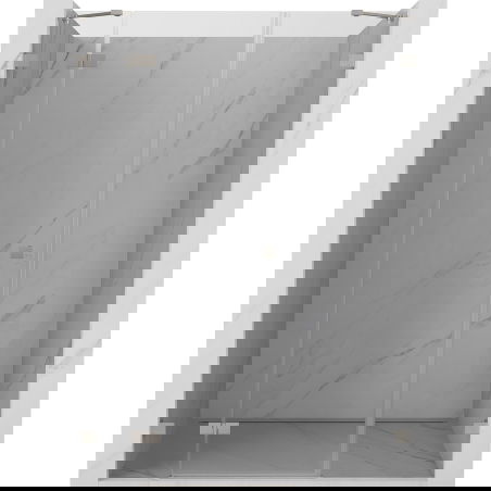 Mexen Lunar душ врати с открехване наляво 125 см, прозрачно, четкан никел - 834S-125-050-97-00-L