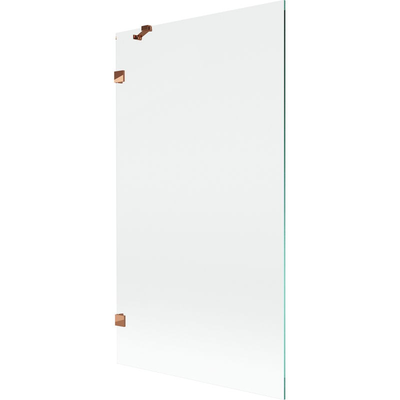 Mexen Lunar сгъваем параван за вана с 1 крило 100 x 150 cm, прозрачен, розово злато - 897-100-000-60-00