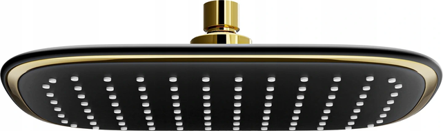 Mexen D-49 душ глава 25x19 см, черна/златна - 79749-75
