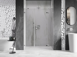 Mexen Lunar врата за душ, отварящи се надясно, 160 см, прозрачни, хром - 834S-160-050-01-00-P