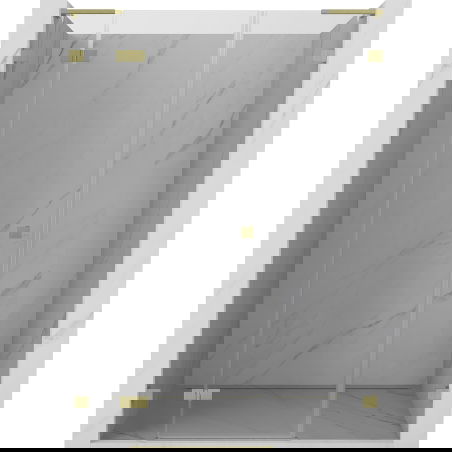 Mexen Lunar L душ кабина с отваряща се лява врата 150 см, прозрачна, златна четка - 834SL-150-050-55-00-L