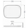 Mexen D-49 душ система 25x29 см, черна/златна - 79749-75