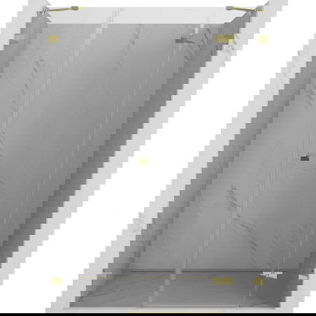 Mexen Lunar врати за душ кабина с отваряне надясно 155 см, прозрачни, златни - 834S-155-050-50-00-P