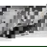 Mexen Lunar панти за душова кабина дясно отваряне 130 cm, прозрачни, черни - 834S-130-050-70-00-P